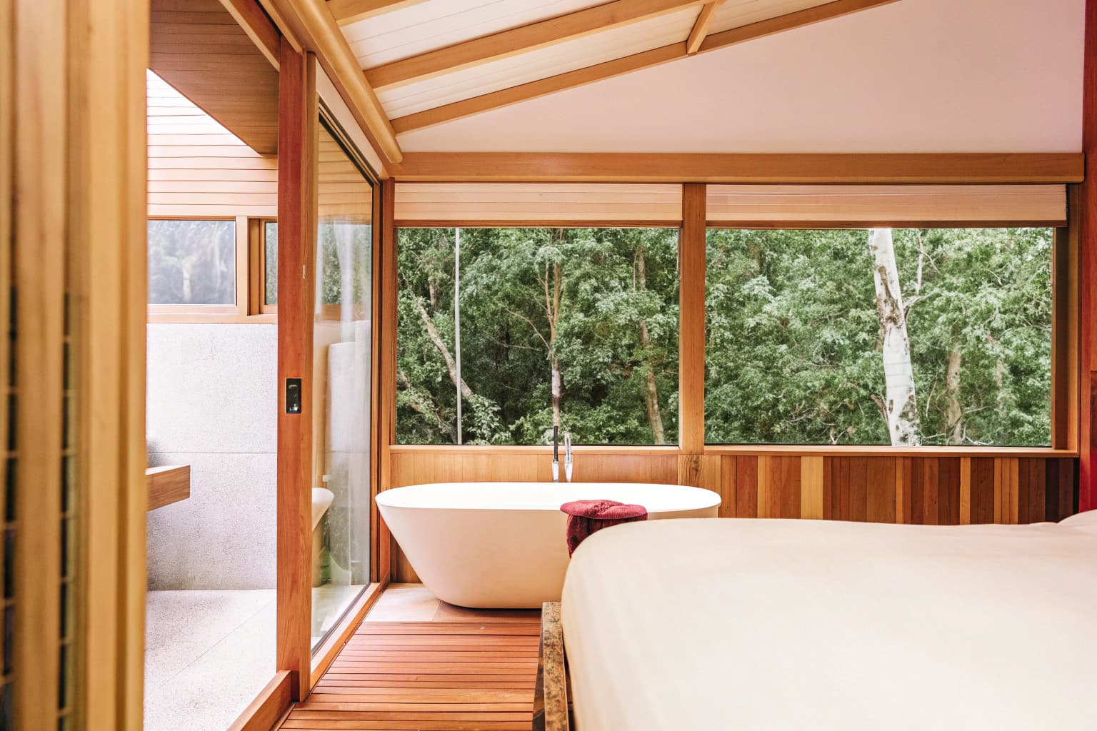 Interior of canopy panorama suite with open deck